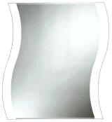 Zrcadlo 50 x 65 cm fazeta bílé lišty Lacobel STORM WHITE